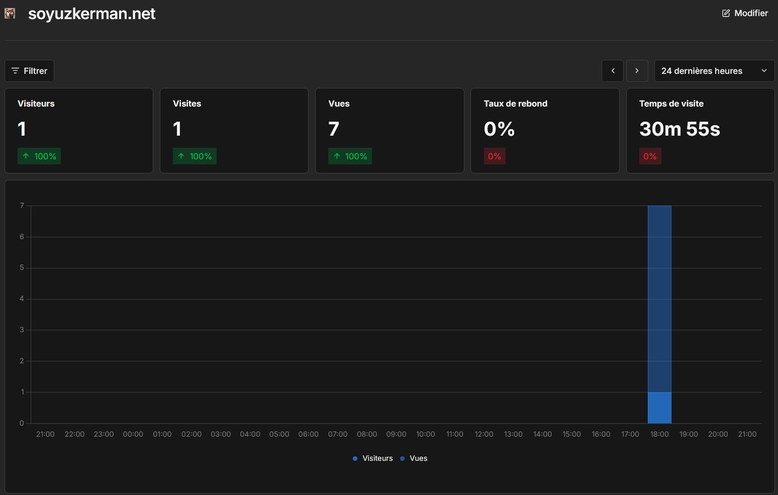 Umami statistics windows