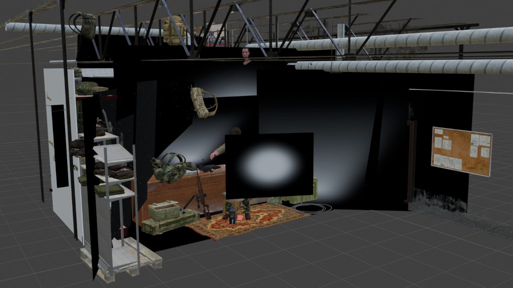 Scene after executing Tark to Blend