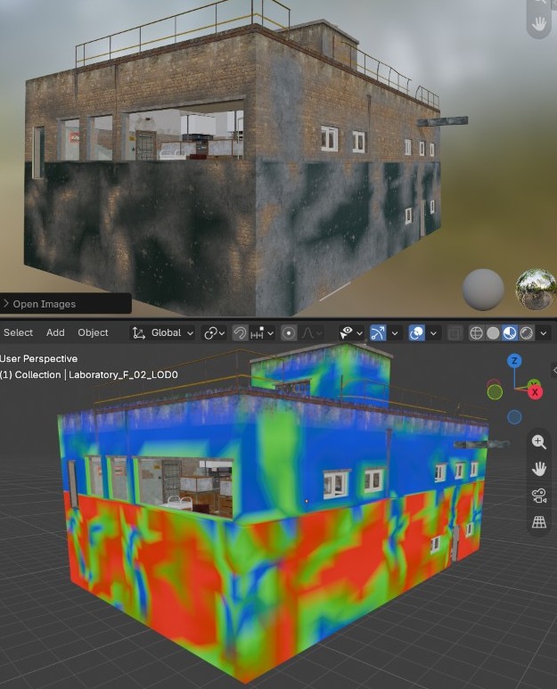 Example of vertex paint data