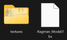 file and a texture folder