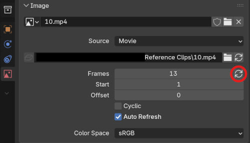 reference image menu in its object data properties