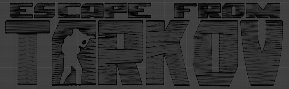 Logo after mesh conversion.