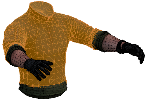 A failed cloth simulation.