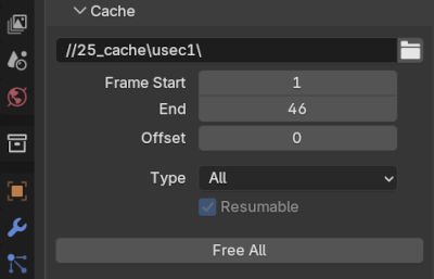 cache folder settings