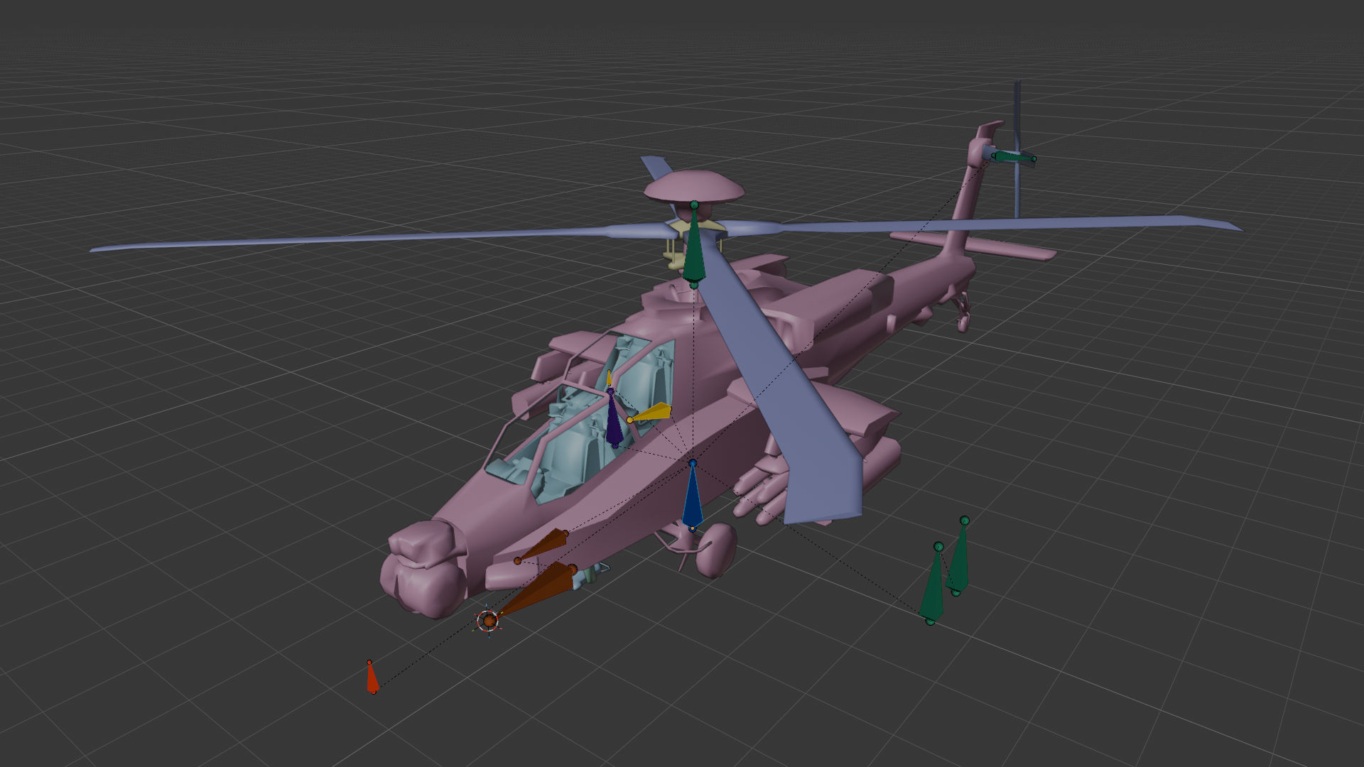 Bones for the helicopter rig.