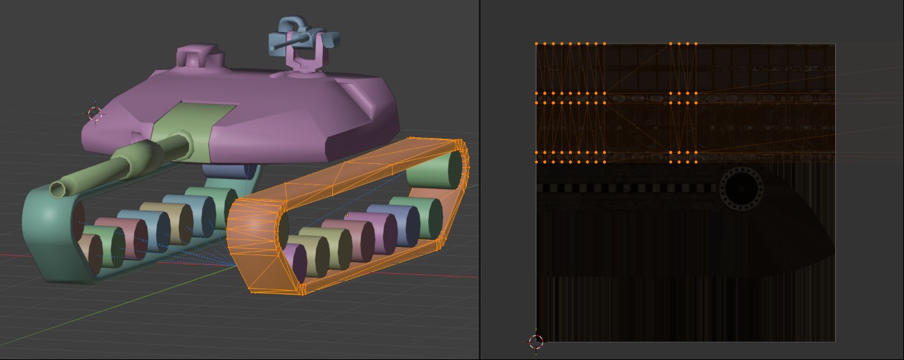 UV for the tank tracks.
