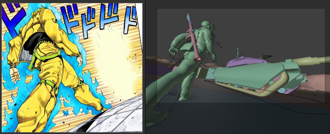 comparison scene and reference.